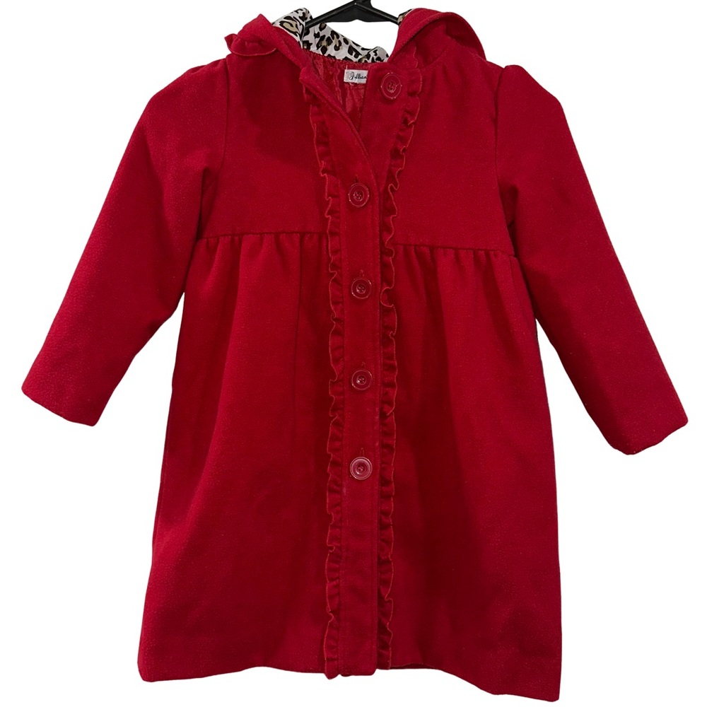 Kids Red Hooded Jacket